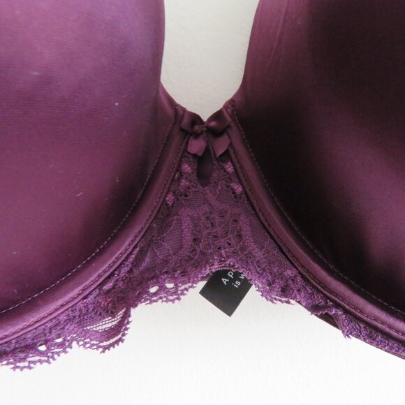 TORRID CURVE Perfect T-Shirt Bra in Microfiber Purple Shine Satin - Size 38DDD - Picture 3 of 12